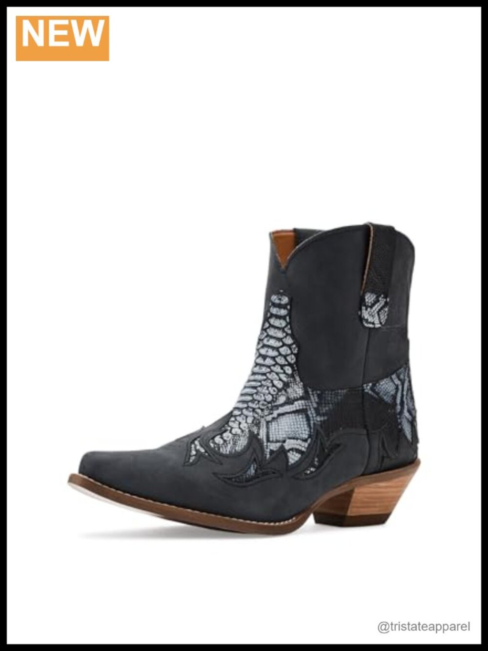 Dingo Women's Leather Snip Toe Western Boots with Pull Tabs